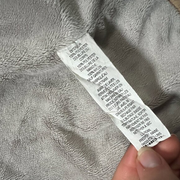 LL Bean Insulated Hooded Tan Jacket Size Large Regular - Picture 2 of 7